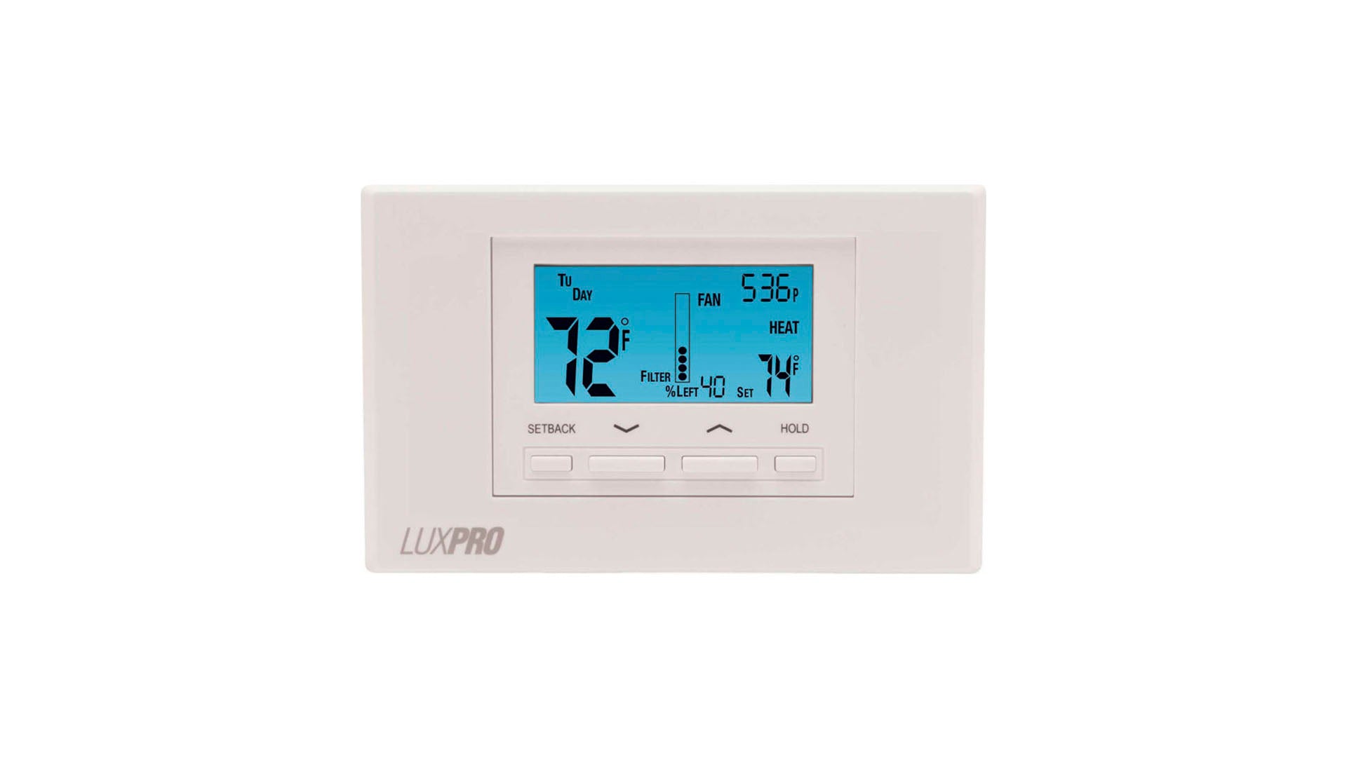 LuxPro P621U-010 Programmable Thermostat 5/1/1 Programming image 2
