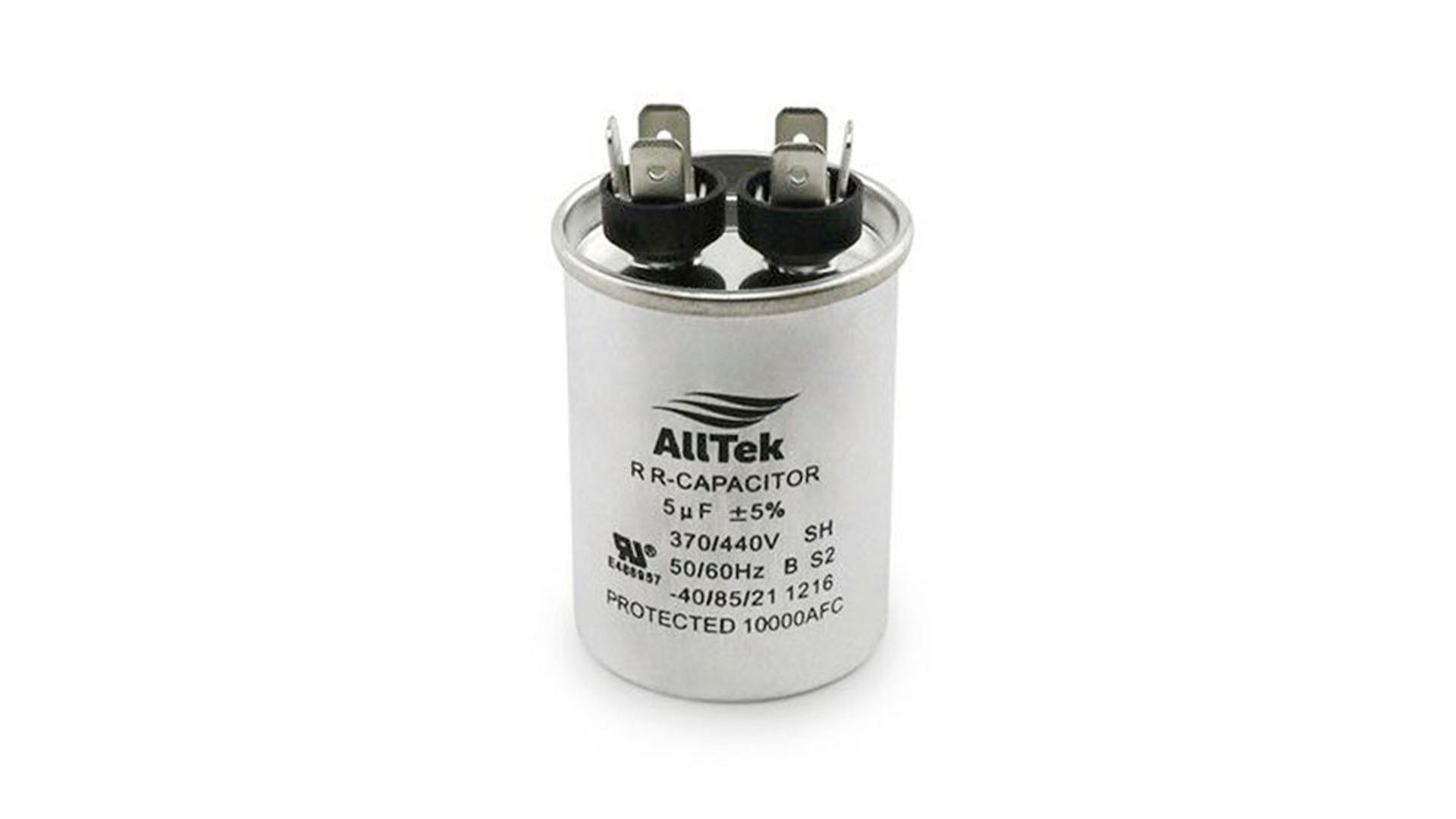 Alltek 5uf 370-440V HVAC Round Run Capacitor image 0