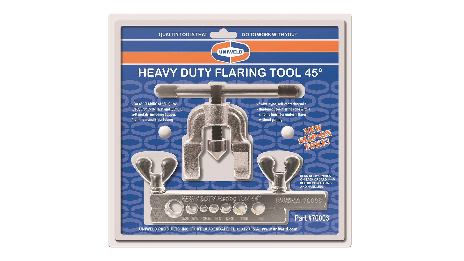 Uniweld 70003 45° Heavy Duty Flare Tool image 0