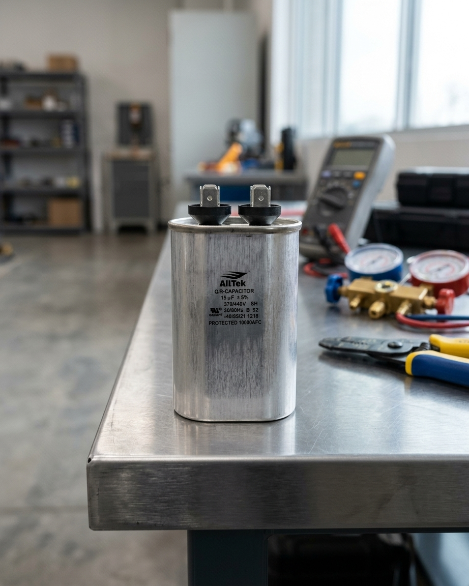 Alltek 15uf 370/440V HVAC Oval Run Capacitor