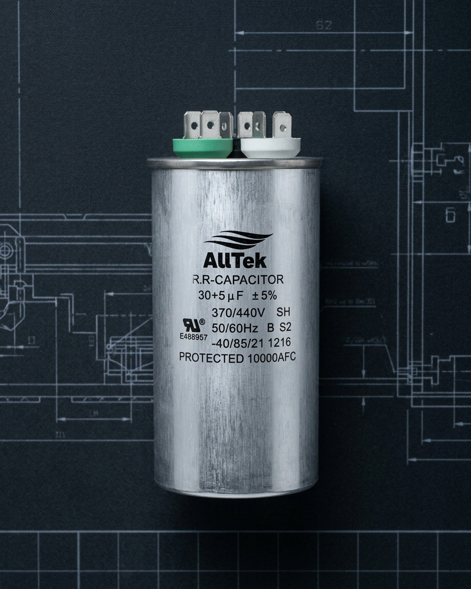 Alltek 30+5uf 370-440V AC HVAC Round Run Capacitor