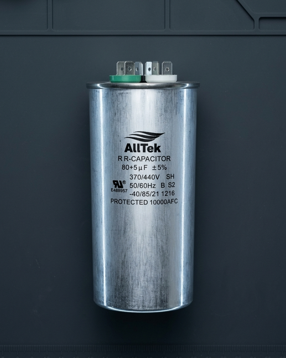Alltek 80+5uf 370-440V HVAC Dual Round Run Capacitor
