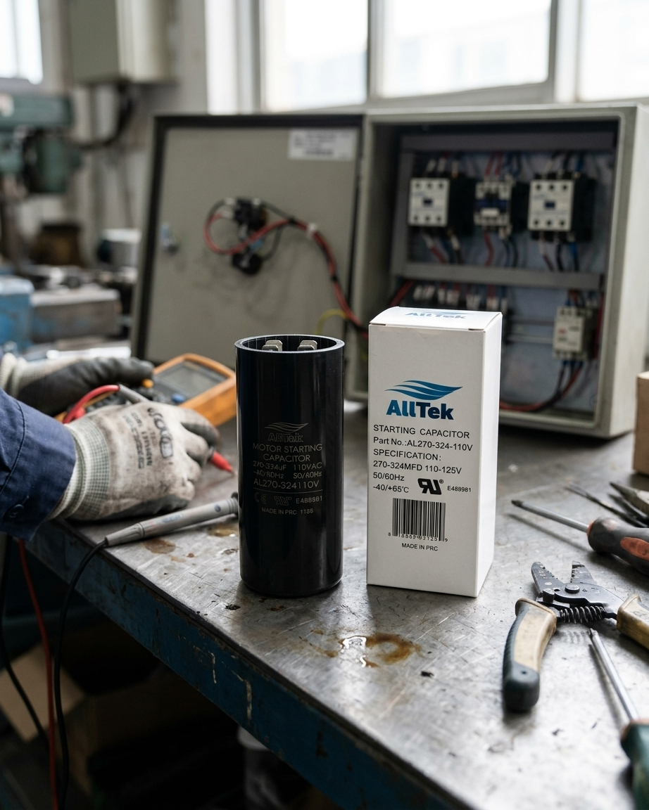 Alltek 270-324 MFD 110-125V Motor Start Capacitor UL Certified