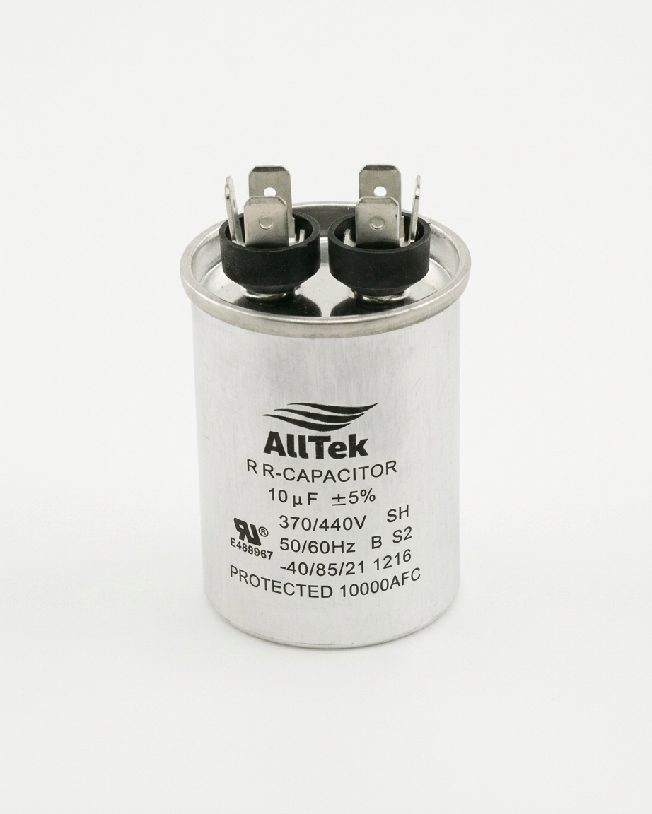 Alltek 10 uf MFD 370/440V HVAC Round Run Capacitor