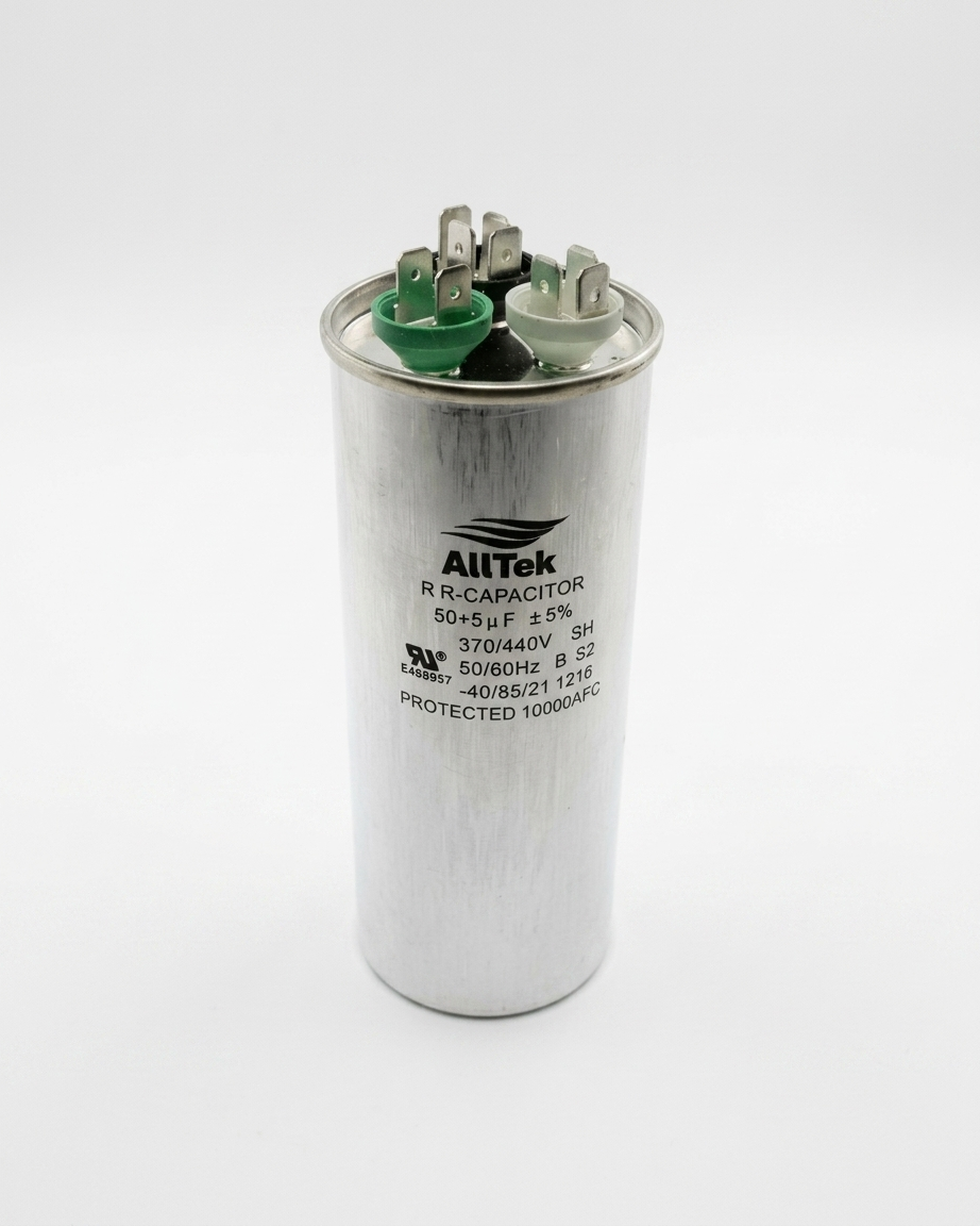 Alltek 50+5uf MFD 370-440V HVAC Dual Round Run Capacitor