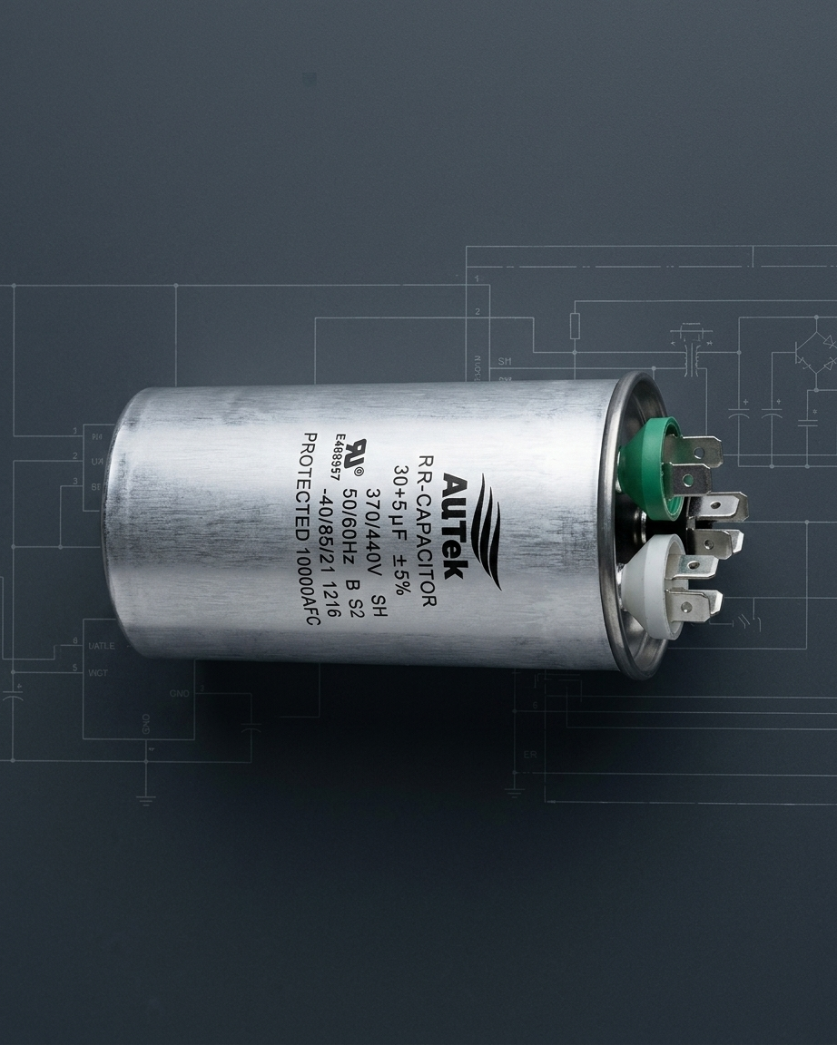 Alltek 30+5uf 370-440V AC HVAC Round Run Capacitor