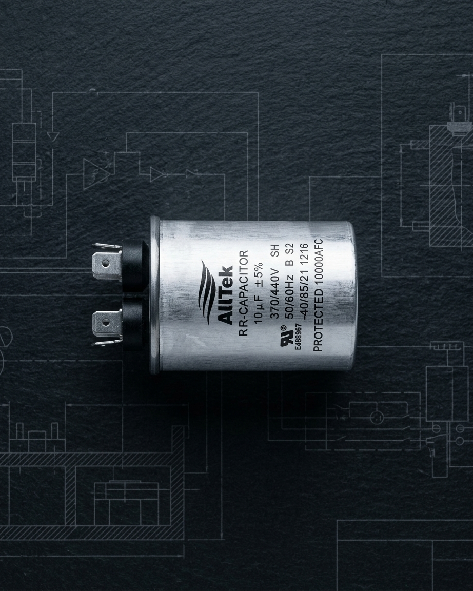 Alltek 10 uf MFD 370/440V HVAC Round Run Capacitor
