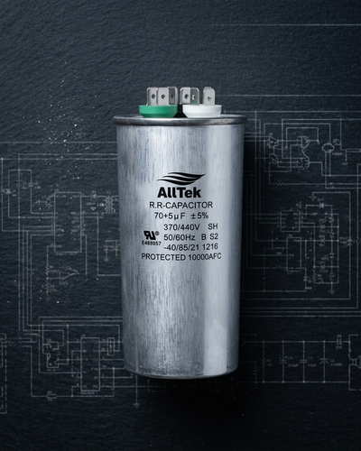Alltek 70+5uf 370-440V HVAC Dual Round Run Capacitor