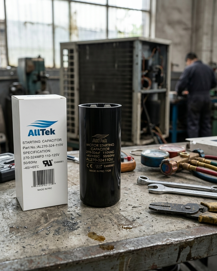Alltek 270-324 MFD 110-125V Motor Start Capacitor UL Certified