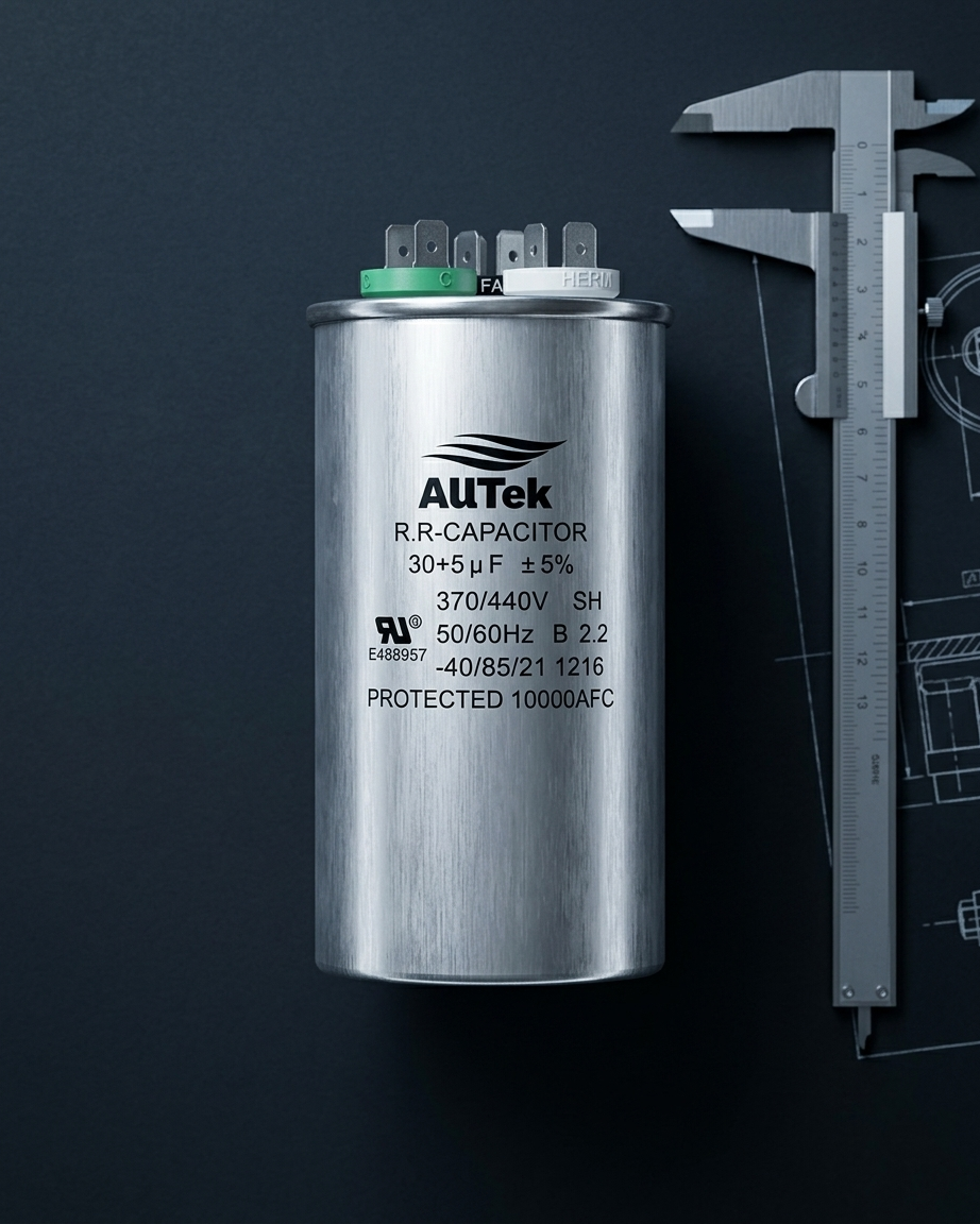 Alltek 30+5uf 370-440V AC HVAC Round Run Capacitor