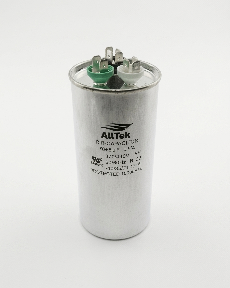 Alltek 70+5uf 370-440V HVAC Dual Round Run Capacitor