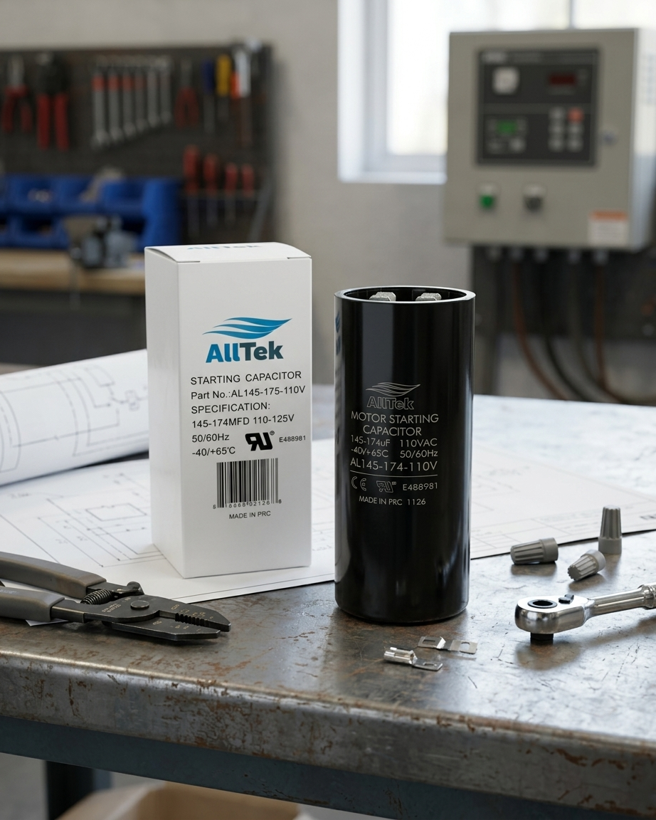 Alltek 145-175 MFD 110-125V Motor Start Capacitor UL Certified