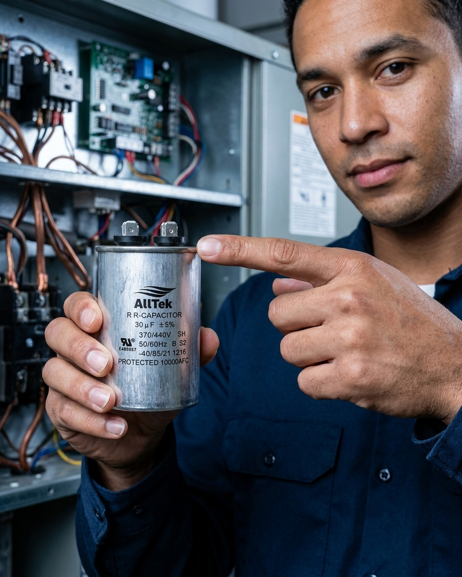 Alltek 30uf MFD 370/440V HVAC Round Run Capacitor