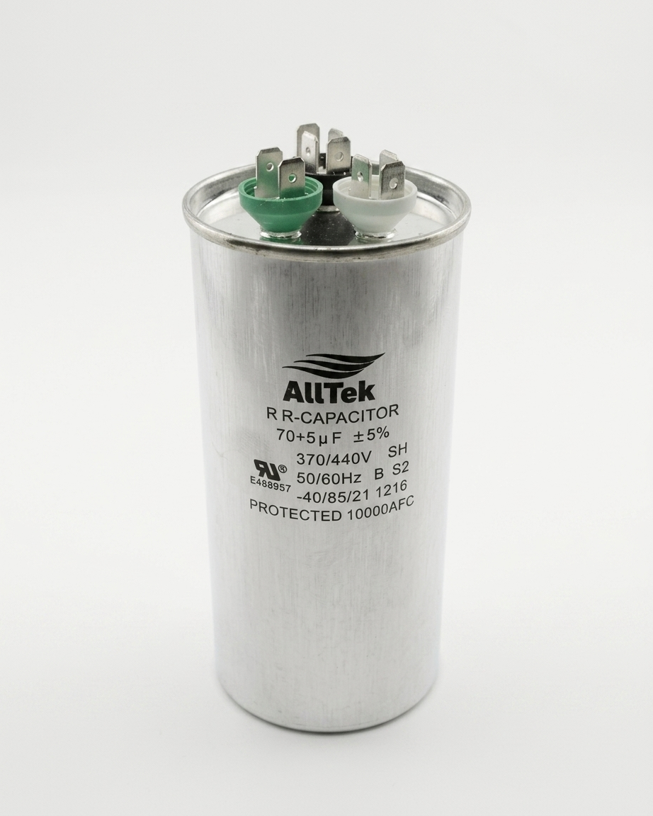 Alltek 70+5uf 370-440V HVAC Dual Round Run Capacitor