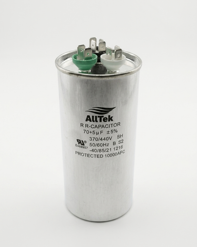 Alltek 70+5uf 370-440V HVAC Dual Round Run Capacitor