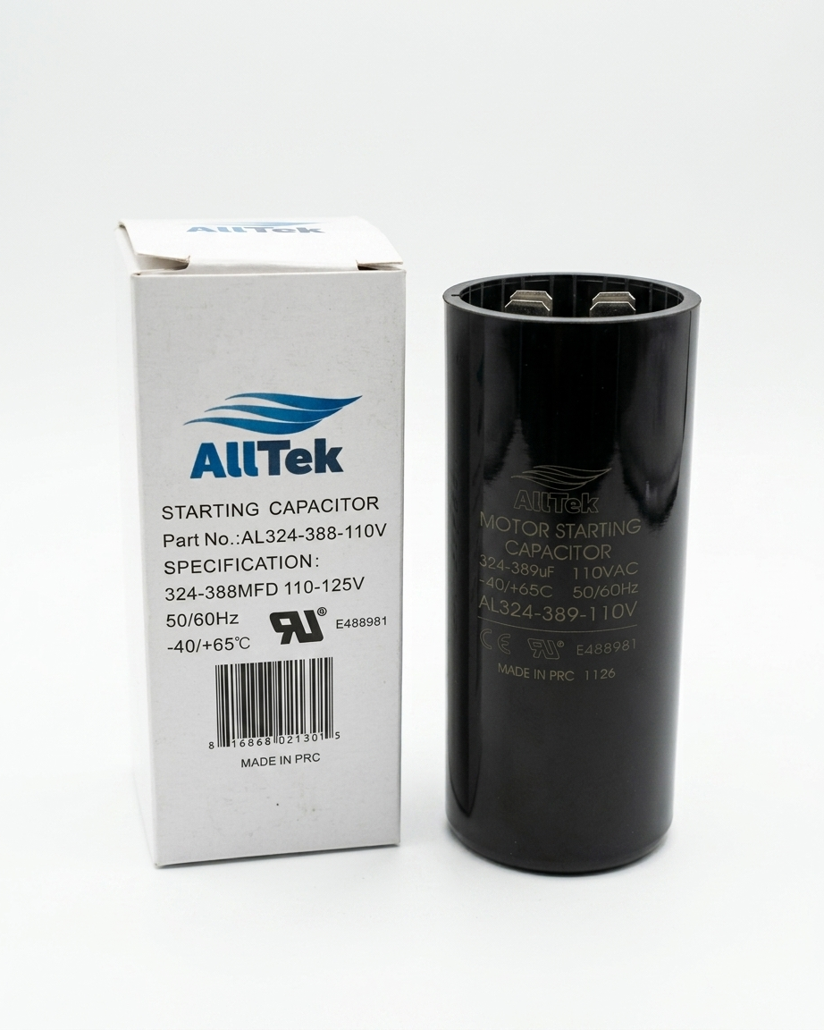 Alltek 324-388 MFD 110-125V Motor Start Capacitor UL Cerfified
