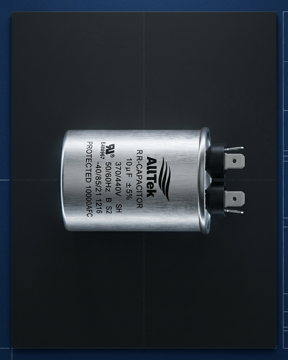 Alltek 10 uf MFD 370/440V HVAC Round Run Capacitor