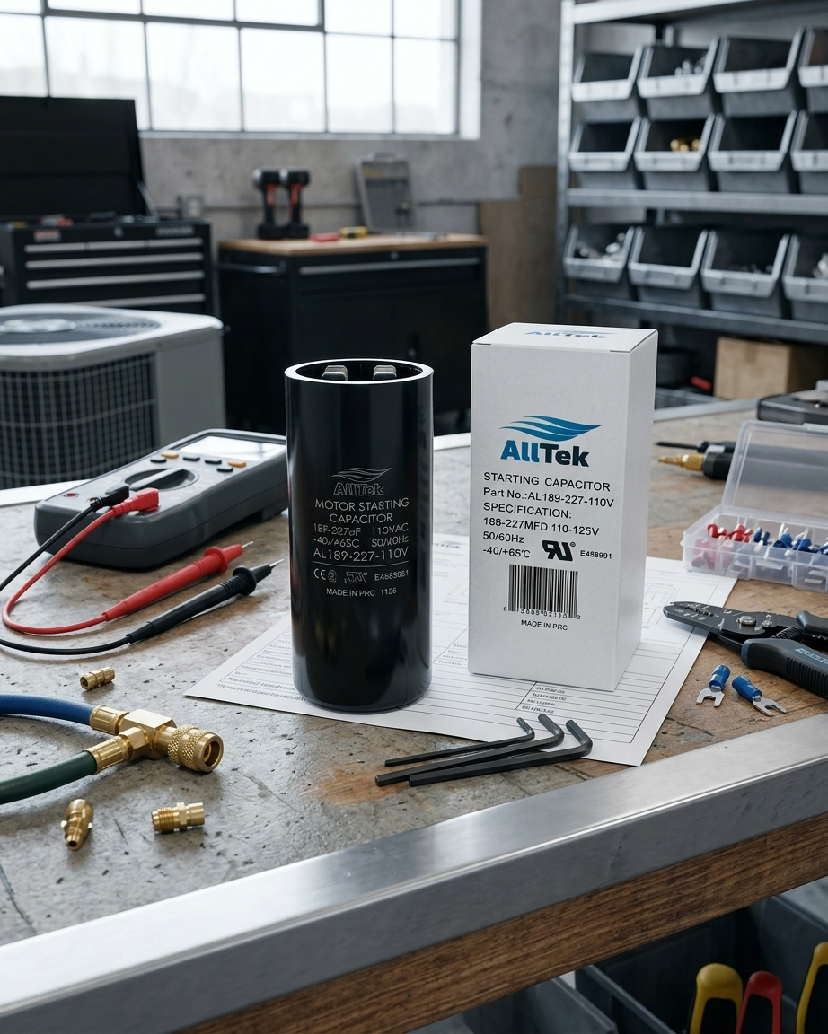 Alltek 189-227 MFD 110-125V Motor Start Capacitor UL Certified