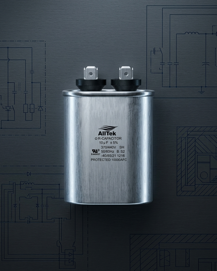 Alltek 10uf 370-440V HVAC Oval Run Capacitor