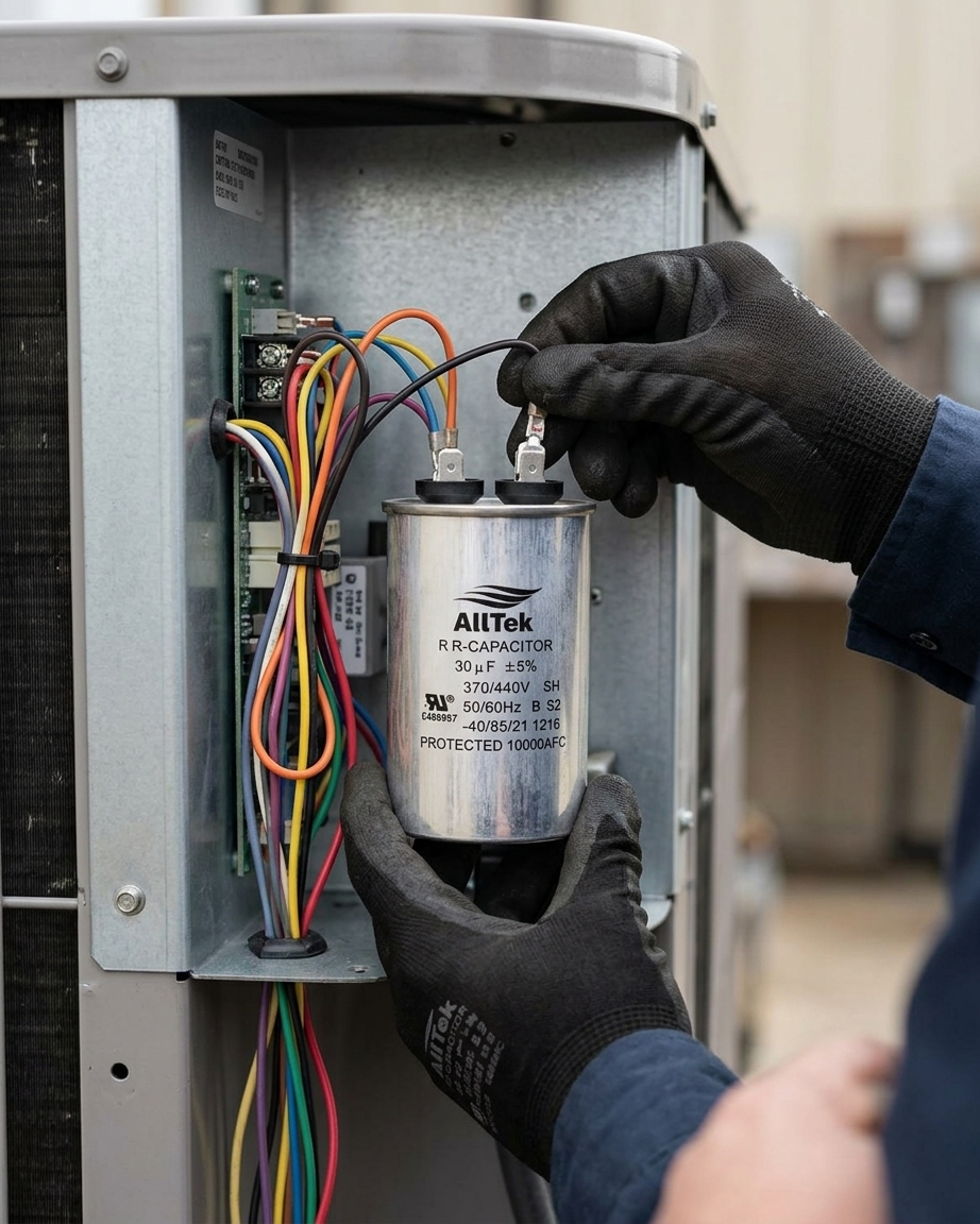 Alltek 30uf MFD 370/440V HVAC Round Run Capacitor