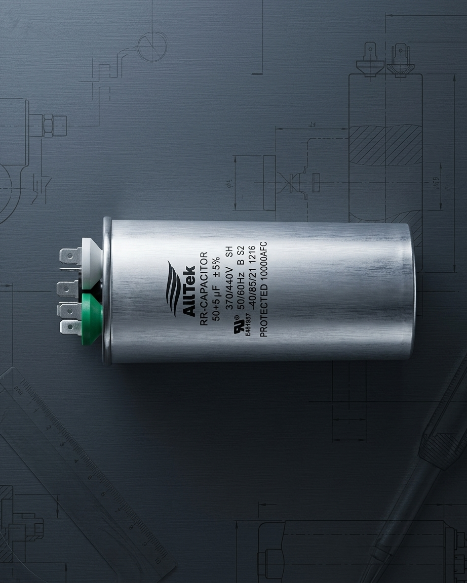 Alltek 50uf MFD 370/440V HVAC Round Run Capacitor